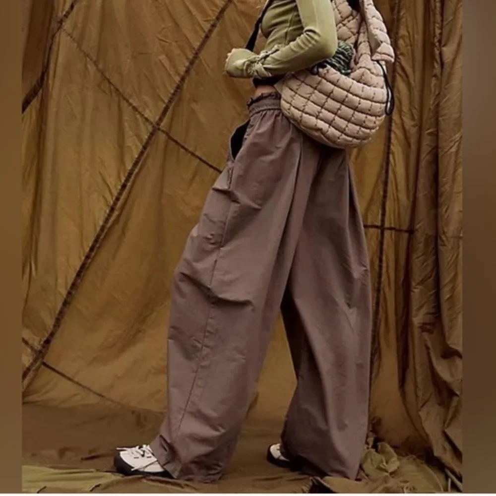 FP Movement by Free People Khaki and Brown Wide-Leg Pants - Picture 2 of 10